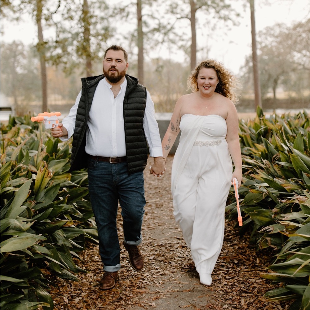 White Strapless Eloquii Jumpsuit